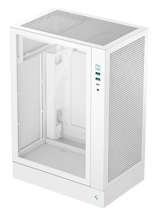 DeepCool CH170 PLUS WH PC-kotelo micro-ATX valkoinen karkaistulla lasilla