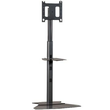 Chief Large Flat Panel Floor Stand Display Mount - For Displays 42-86" - Black - Stativ - teleskopisk - for flatpanel - aluminium - svart - plasser...