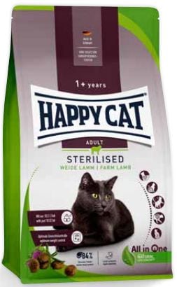 Sterilisert gårdslam, tørrfôr, for steriliserte katter, lam, 1,3 kg, pose