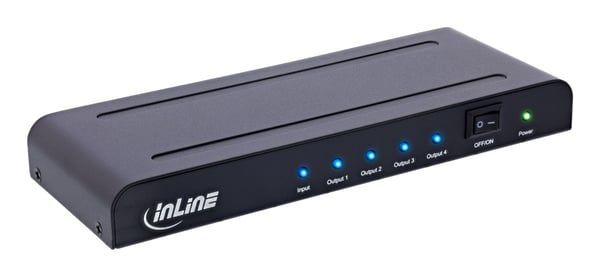 InLine 65010K, HDMI, 4x HDMI, Musta, 3840 x 2160 pikseliä, 4K Ultra HD, 12 bittiä