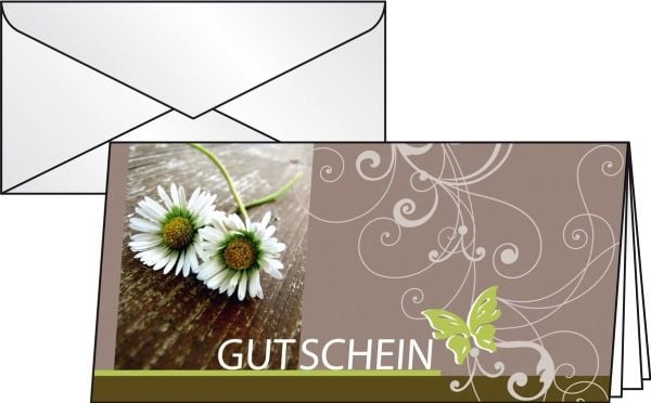 Sigel Design Folding Cards DC402 Favourite - Blank - DL (210 x 99 mm) - 220 g/m² - 10 kort voucher card+envelope