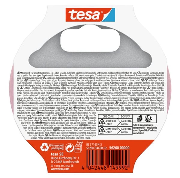 TESA 56260-00000-05, Rosa, Maskering, 25 m, 25 mm, 1 styck