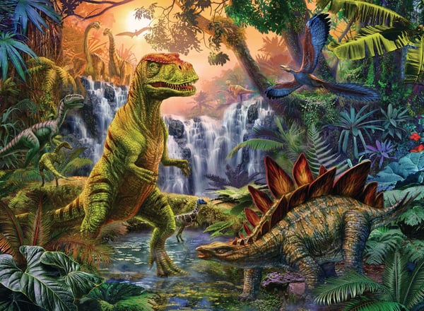 Ravensburger Dinosaur Oasis, 100 kpl, Dinosaurukset, 6 vuosi/vuosia