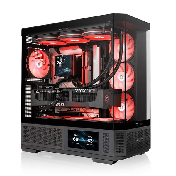Thermaltake View 370 TG ARGB datorchassi mid tower ATX/EATX härdat glas svart