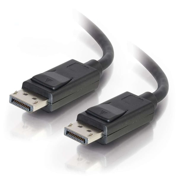 C2G 35ft DisplayPort Cable with Latches - M/M - DisplayPort-kabel - DisplayPort (hann) til DisplayPort (hann) - 10.66 m - låst - svart