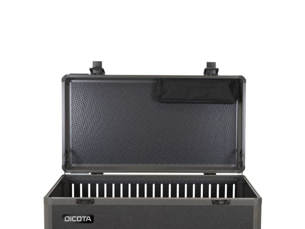 DICOTA - Vagn (endast laddning) - tålig - för 20 surfplattor/bärbara datorer - låsbar - aluminium (plåtskydd) - silver - utmatning: AC 230 V