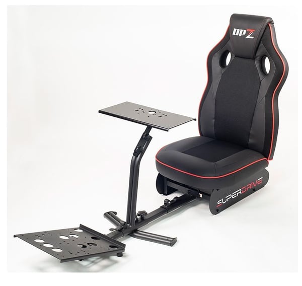 Subsonic SA5681, Kilpa-ajoneuvon ohjaamo, musta, Punainen, Tekonahka, Verkko, Metalli, Superdrive(GS850-X, SV750), Thrustmaster(T248, T300 RS, TX R...