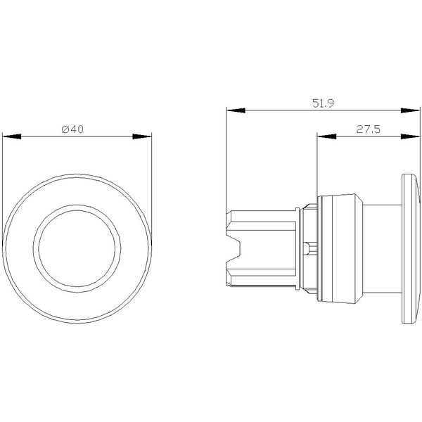 Siemens 3SU10001BD100AA0 3SU1000-1BD10-0AA0 Iskukytkin (sienenmuotoinen) Eturengas muovia Musta 1 kpl