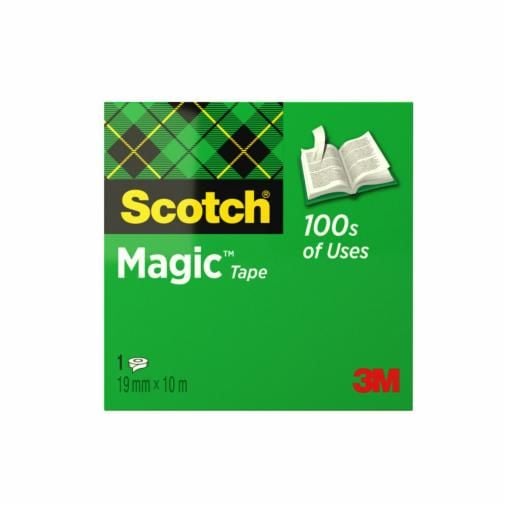 Scotch 7100069922, 10 m, Gjennomsiktig, Akryl, Papir, 19 mm, 0,06 mm