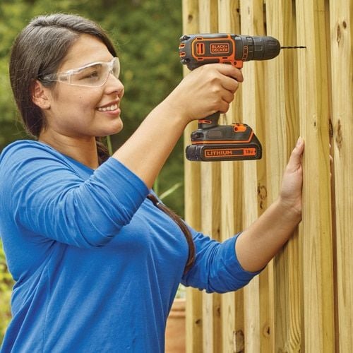 BLACK+DECKER BDCDC18BAFC boremaskin/skrutrekker 18 V, 30 N·m, 10 mm chuck, 2 batterier