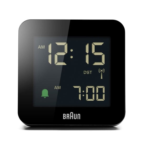 Braun BC09-DCF digital radiostyrd väckarklocka, svart