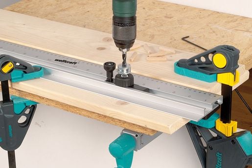 wolfcraft GmbH 4650000, Jig til dyvel, Rustfritt stål, 1,2 cm, 4 cm, 60 cm, 8, 5, 6, 10