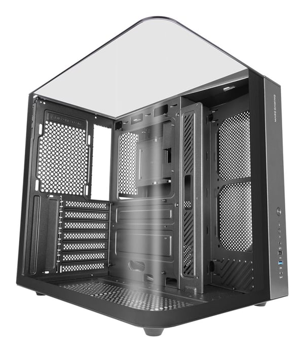 Mars Gaming MC-INFINIOLITE kabinett for ATX, micro ATX og Mini-ITX, herdet glass, svart