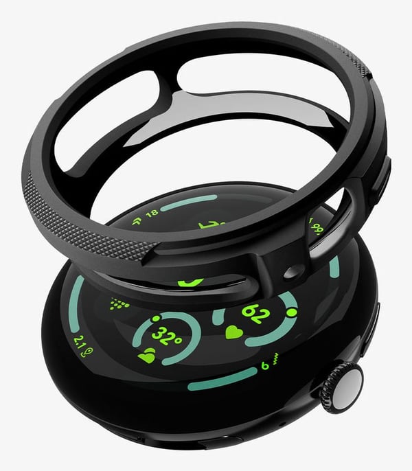 Spigen Liquid Air, Laatikko, SmartWatch, Musta, Google, Pixel Watch 4 (45mm), Termoplastinen polyuretaani (TPU)
