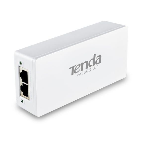 Tenda POE30G-AT, Gigabit Ethernet, 10,100,1000 Mbit/s, 10/100/1000Base-T(X), 30 W, IEEE 802.3, IEEE 802.3u, IEEE 802.3ab, IEEE 802.3af, IEEE 802.3a...