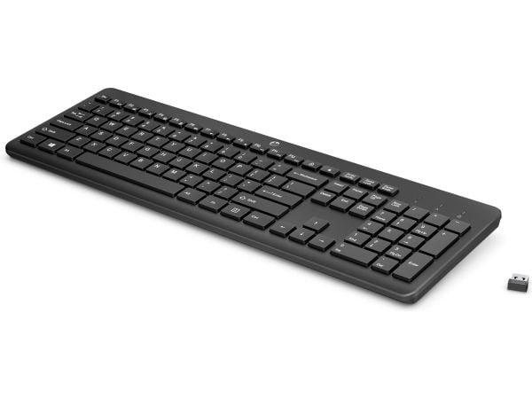 HP 230 - Tangentbord - trådlös - 2.4 GHz - QWERTY - engelska - svart - för OMEN by HP Laptop 16; Victus by HP Laptop 16; Laptop 14, 15, 17; Pavilio...