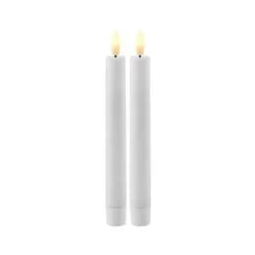 Sirius Sille oppladbart kronelys 2-pk Ø2 x 20 cm, hvit