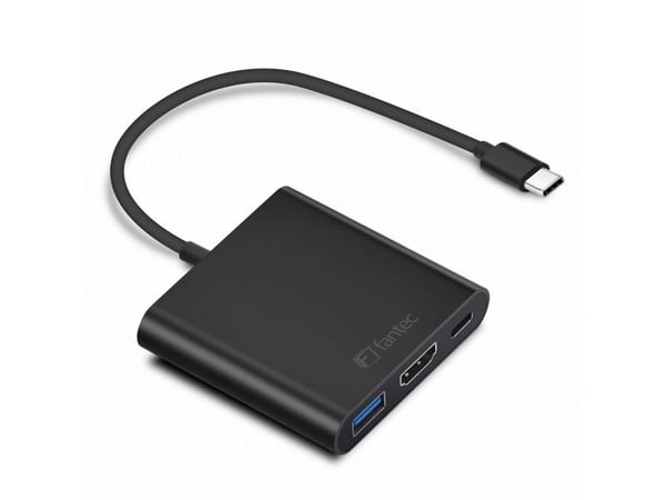 FANTEC - Ekstern videoadapter - USB-C - HDMI - svart