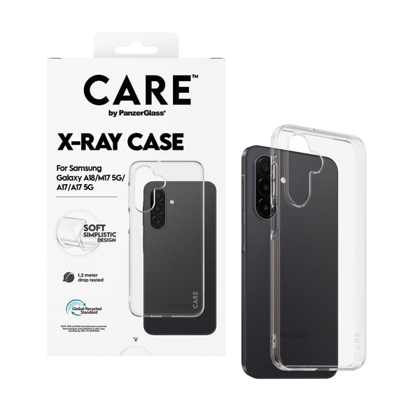 CARE by PanzerGlass X-Ray - Baksidesskydd för mobiltelefon - mjukt grundläggande - termoplastisk polyuretan (TPU) - transparent - för Samsung Galax...