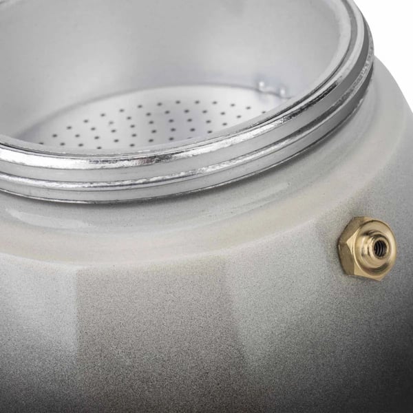 JATA HCAF2406, Mokkapannu, 0,3 L, musta, Valkoinen, Alumiini, 6 kuppia, 100,5 mm