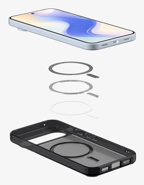 Spigen ACS09703 MagSafe-suojakuori Google Pixel 10/10 Pro, huurteenmusta