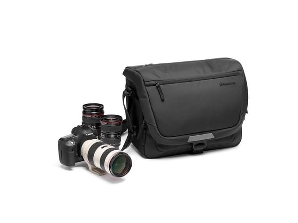 Manfrotto MB MA3-M-M, Lähettilaukku, Universaali, Olkahihna, Notebook-lokero, Musta