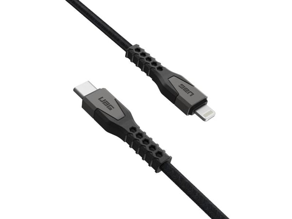 Urban Armour Gear Kevlar, 1,5 m, Lightning, USB C, Handstik, Handstik, Svart, Grå