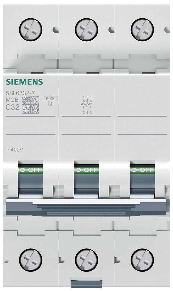 Siemens 5SL6332-7 Siemens Indus.Sector Katkaisija 3-napainen 32 A 400 V