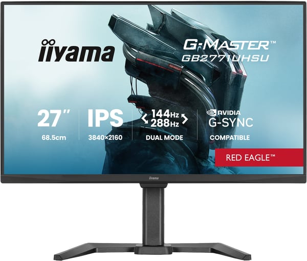 iiyama G-MASTER Red Eagle GB2771UHSU-B1 - LED-skjerm - gaming - 27" - 3840 x 2160 4K @ 144 Hz - IPS - 450 cd/m² - 1500:1 - 0.8 ms - 2xHDMI, Display...