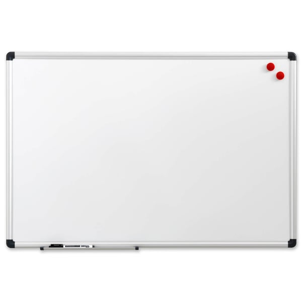 Whiteboard 45x30 cm magnetisk med aluminiumsramme inkl. 1 marker og 2 magneter