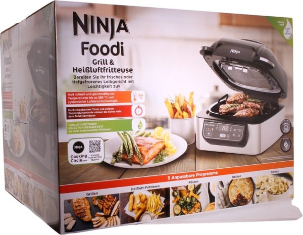 Ninja AG301, Varmluftsfrityr, 5,7 l, 1 kg, 265 °C, 4 person(er), Single/enkelt