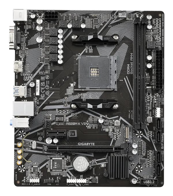 GIGABYTE A520M K V2 hovedkort AMD A520 AM4 micro ATX DDR4