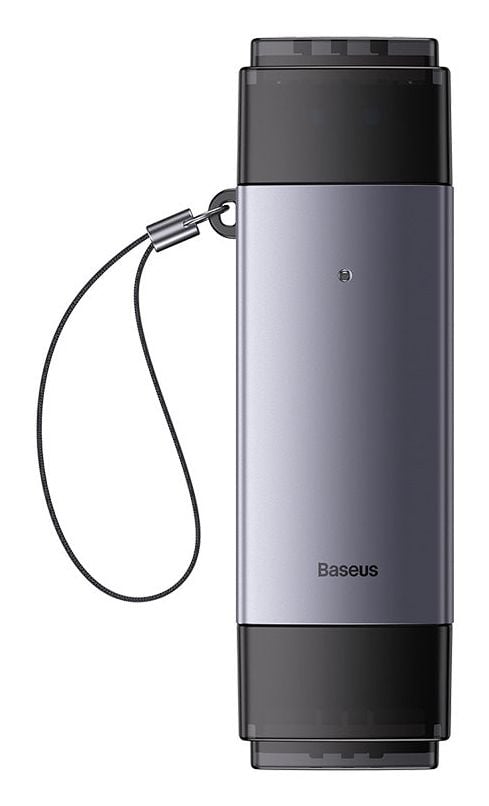 Baseus WKQX060113, MicroSD (TransFlash), SD, harmaa, 832 Mbit/s, USB 3.0 Type-A/Type-C, 22 mm, 76 mm