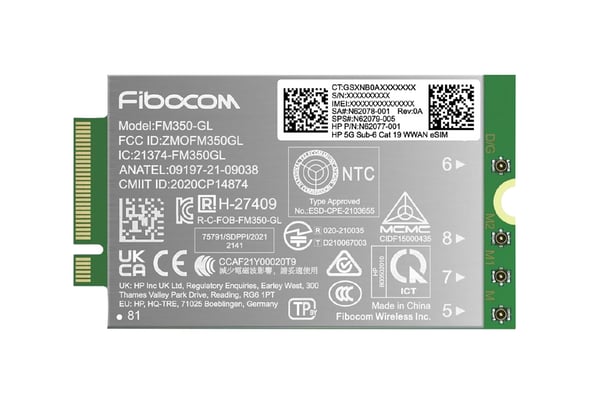 HP - Trådløs mobilmodem - 5G - for Elite x360; EliteBook 83X G11, 84X G11, 86X G11; ZBook Firefly 14 G11; ZBook Fury 16 G11