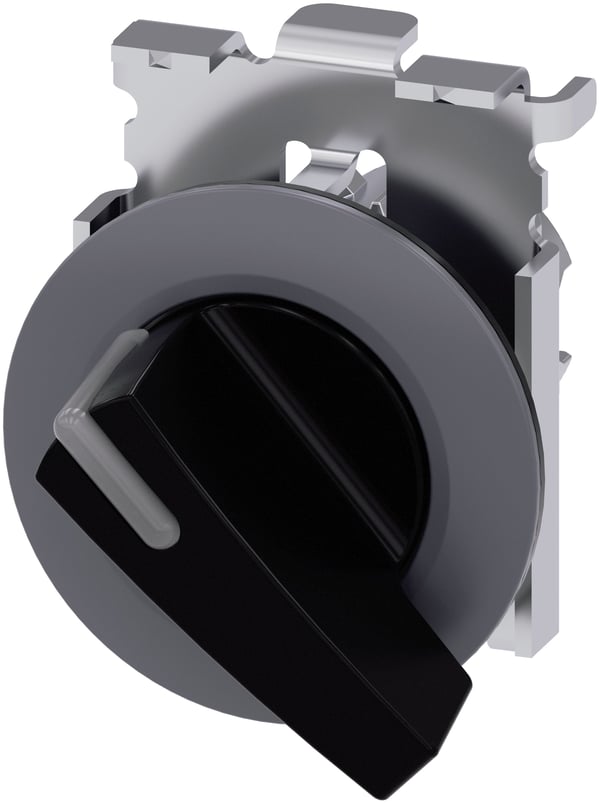 Siemens 3SU10622EC100AA0 3SU1062-2EC10-0AA0 Kiertokytkin Kiinnityslaite Musta 1 x 45° 1 kpl 1 kpl