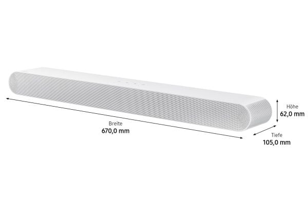 Samsung HW-S67GD soundbar 5.0-kanavainen 200 W Wi-Fi Bluetooth, valkoinen