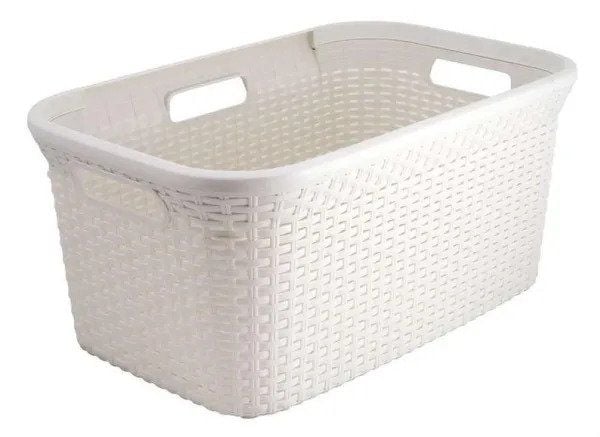 Curver Style 3253920708007, 45 l, Rektangulær, Rattan (vifte), Hvit, 592 mm, 380 mm Curver Style 3253920708007, 45 l, Rektangulær, Rattan (vifte), Hvit, 592 mm, 380 mm