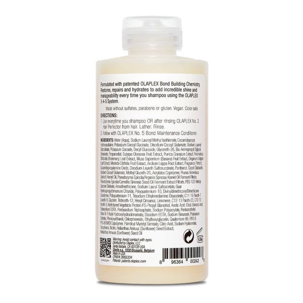 Olaplex No 4 Bond Maintenance Shampoo Repairs Strengthens Nourishes All Hair Types