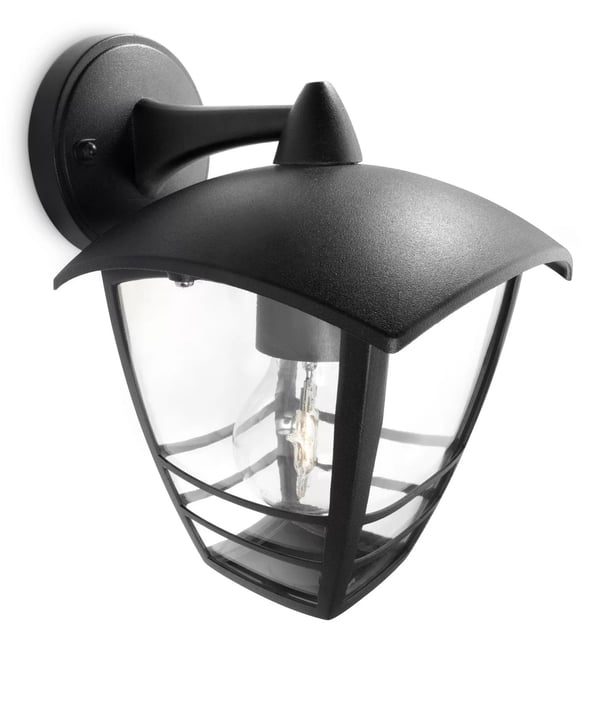 Philips myGarden Creek - Vägglampa - 1 uttag - E27 - lykta - svart