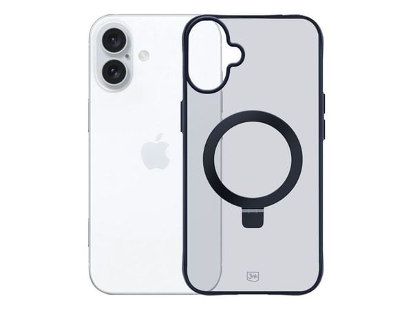 3MK Smoke Mag&Stand, Etui, Apple, iPhone 16, 15,5 cm (6.12"), Sort, Gjennomsiktig