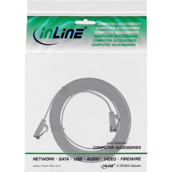 InLine 75803, 3 m, Cat8.1, U/FTP (STP), RJ-45, RJ-45, Grå