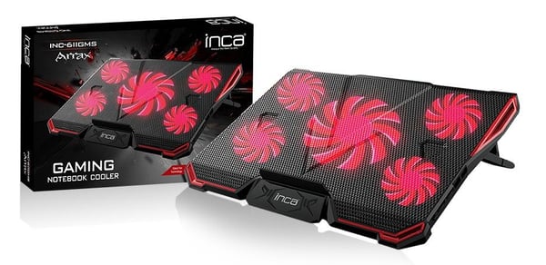 Inca INC-611GMS, 43,2 cm (17"), 5 styck, 43,2 cm (17"), 76,35 cfm, Svart, Röd, Akrylnitrilbutadienstyren (ABS), Metall