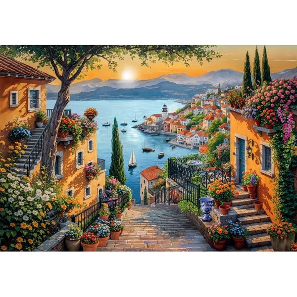 Clementoni Puslespil HQC Steps to The Harbor, 1500 brikker