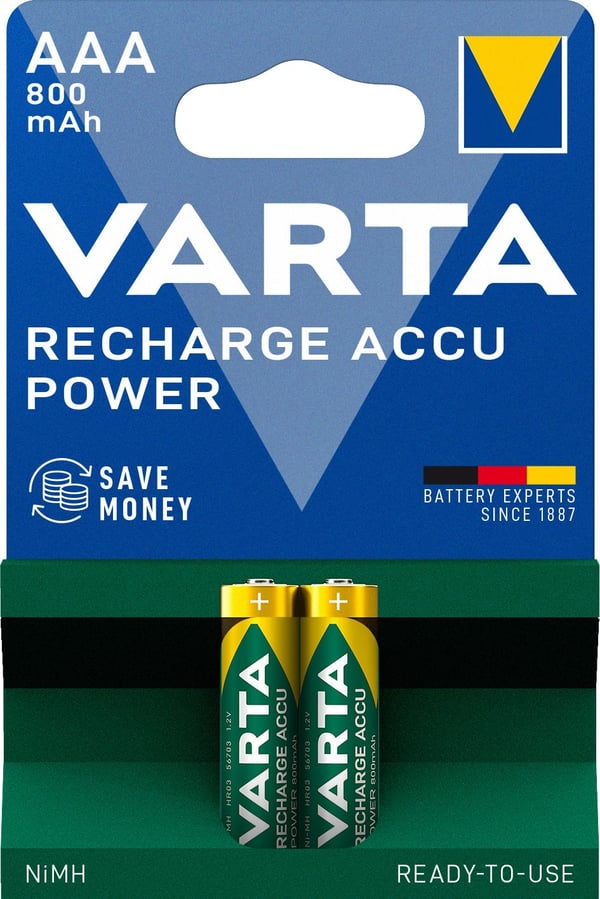 Varta Longlife 56703 - Batteri 2 x AAA - NiMH - 800 mAh (en pakke 2)