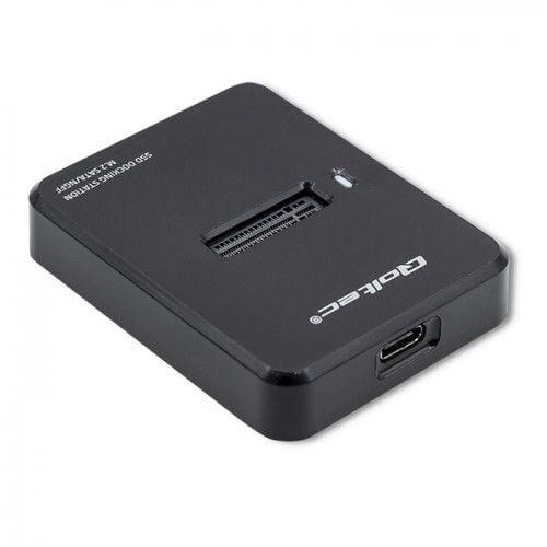 Qoltec - SSD-dokkestasjon - brønner: 1 - M.2 - M.2 Card (SATA) - USB 3.1 (Gen 1) - svart
