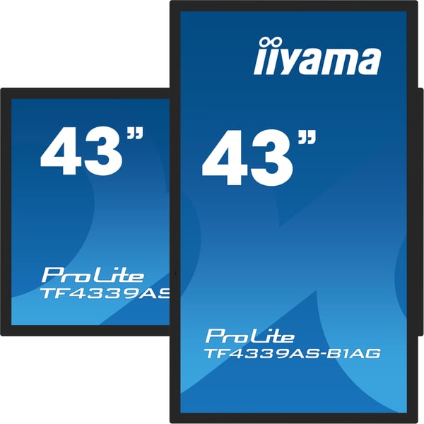 iiyama ProLite TF4339AS-B1AG - 43" Diagonal klass (42.5" visbar) LED-bakgrundsbelyst LCD-skärm - digital skyltning - med inbyggd mediaspelare och p...