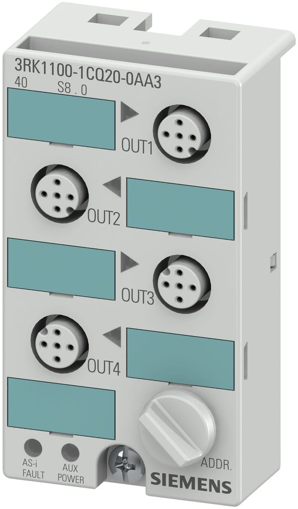 Siemens 3RK1100-1CQ20-0AA3 SPS-Kompaktmodul 24 V/DC, 1 A, 80 mm, 82 g, 108 mm, 50 mm, 45 mm
