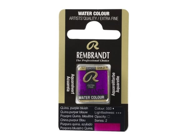 Rembrandt akvarellfarge i panne Quinacridone Purple Bluish 593