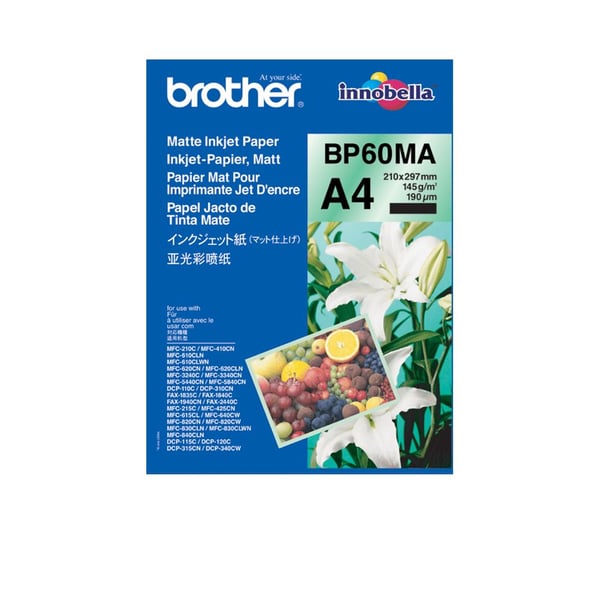 Brother BP60MA Matte Inkjet Paper - Mat - A4 (210 x 297 mm) - 145 g/m² - 25 ark papir