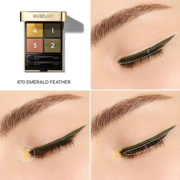GUERLAIN OMBRES G EYESHADOW PALETTE EMERLAD FEATHER 870 – 4x1,5g